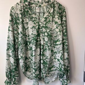 Floral Green Women's Top